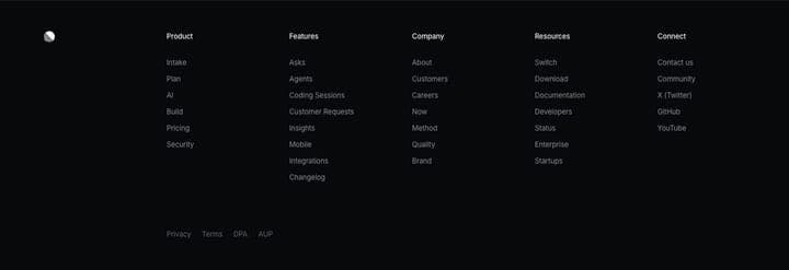 Linear — Footer